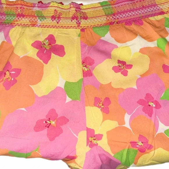 Lilly Pulitzer Womens Floral Lounge Pants- Lg, wide leg GC🩷 Cotton SPRING sale - Picture 9 of 14
